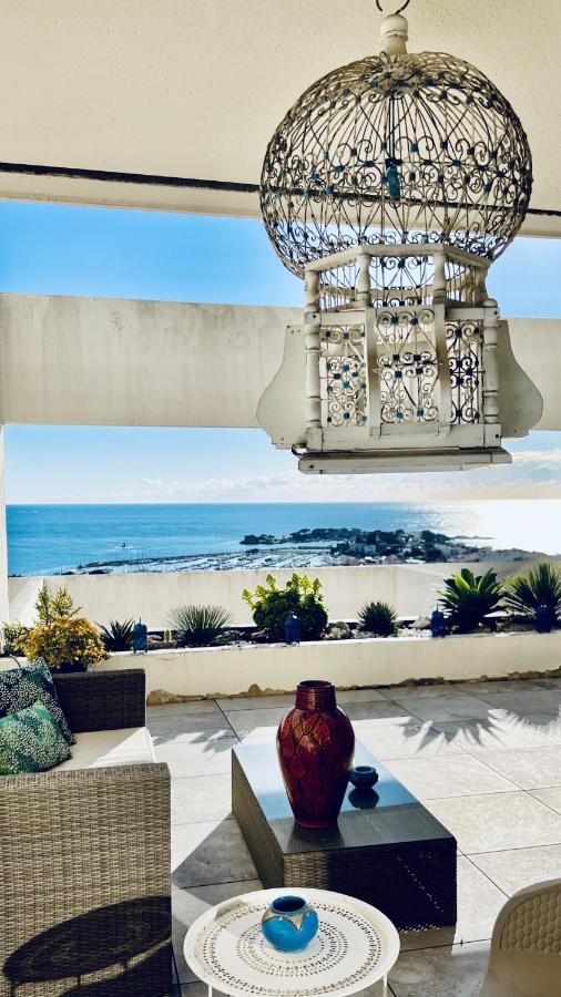 Vue Mer Panoramique - Grande Terrasse Et Piscine 방돌 외부 사진